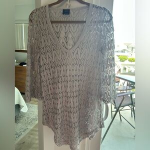 Elif by Jordan Taylor taupe V-Neck Swim Coverup